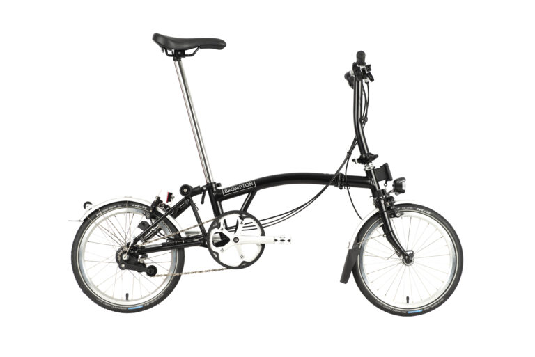 Brompton C Line M6 Black - Vélo pliant 6 vitesses guidon mid