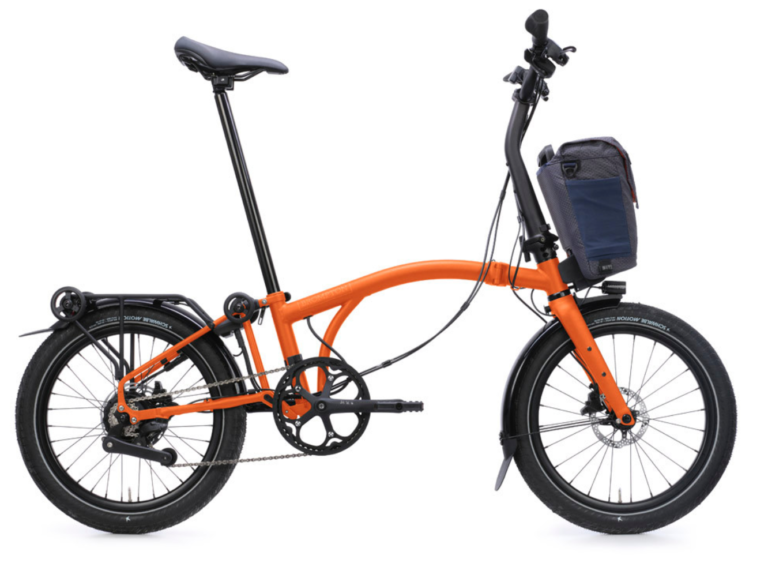 Brompton G Line Electrique City+ M4 e-Motiq system with Roller Frame Adventure Orange