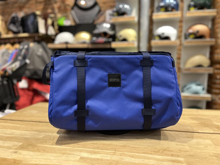 Brompton Borought Basket L + Frame + Brace DG  Bleu